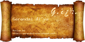 Gerendai Éva névjegykártya