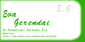 eva gerendai business card